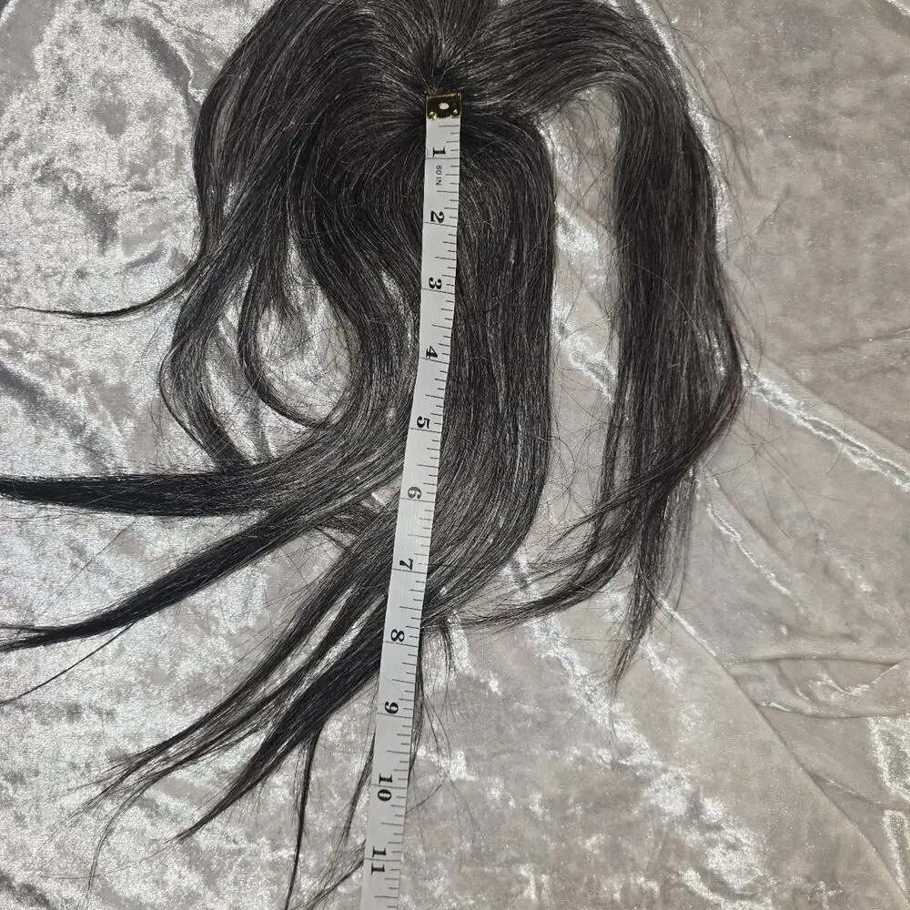 Synthetic Gray Hair Topper for Thinning hair